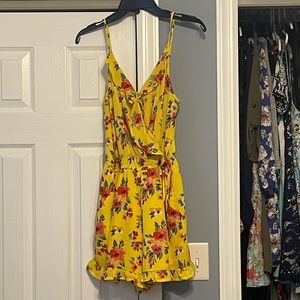 Yellow Floral Romper